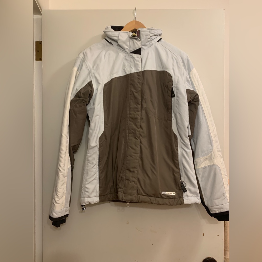 Women’s Orage Ski Jacket, blue and grey, size medium